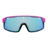 AZR Sprint Sonnenbrille, Matte fuchsia / black, Blue Mirror/CAT3