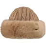 Barts Fur Cable Bandhat Mütze, Brown