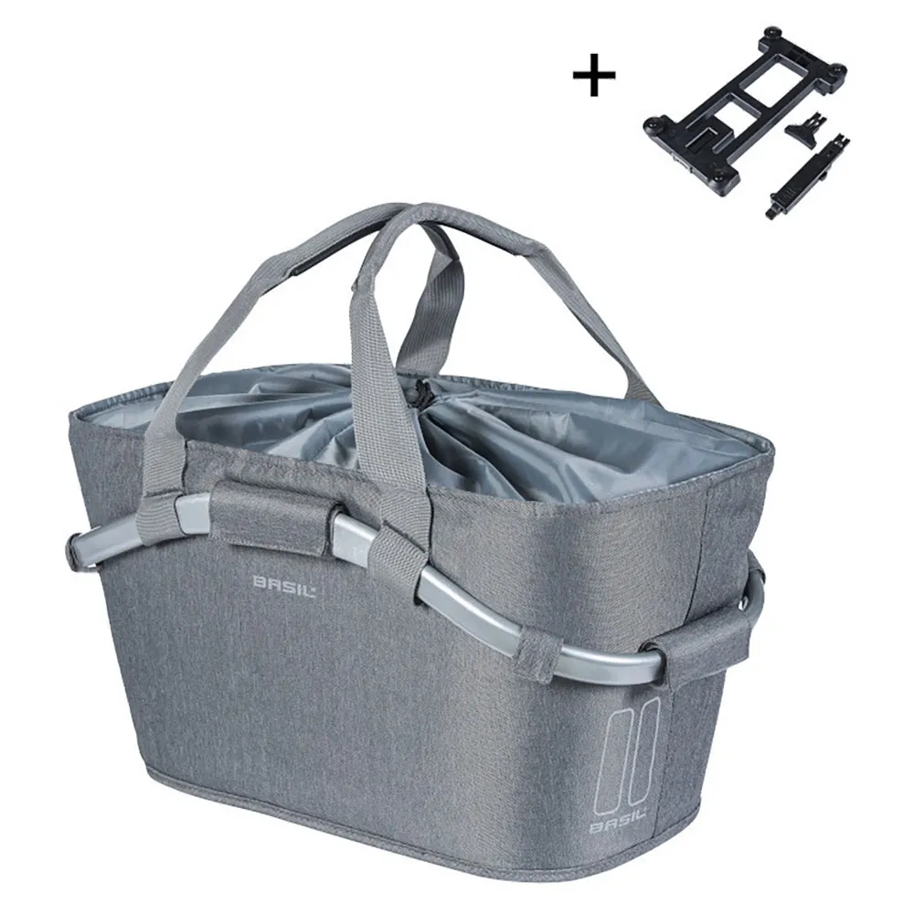 Basil 2day Carry All Mik Hinterer Korb 22l, Grey melee, One Size Basil 2day Carry All Mik Hinterer Korb 22l, Grey melee, One Size