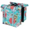 Basil Bloom Field Mik Fahrradtaschen 28-35l, Blue / flowers, One Size