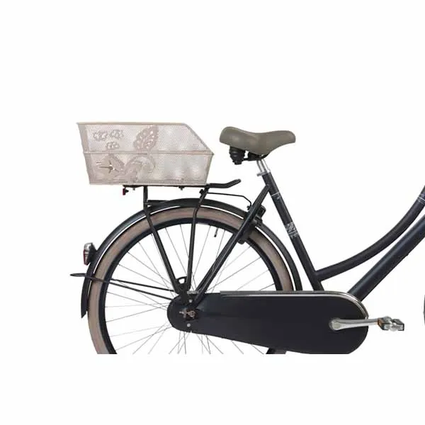 Basil Cento Flower 19l Hinterer Korb, Silver, One Size