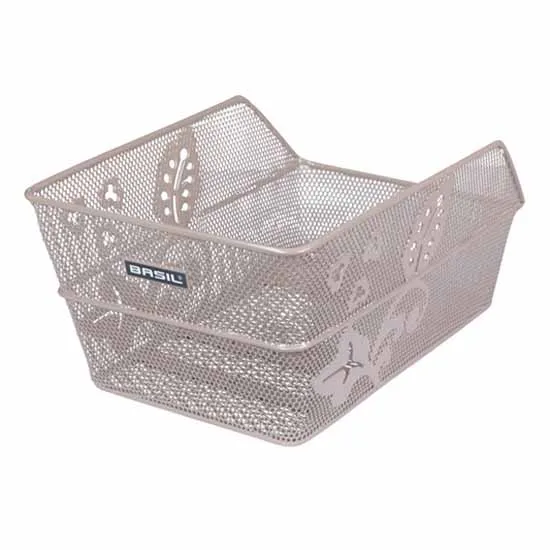Basil Cento Flower 19l Hinterer Korb, Silver, One Size