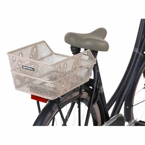 Basil Cento Flower S 11.5l Hinterer Korb, Silver, One Size