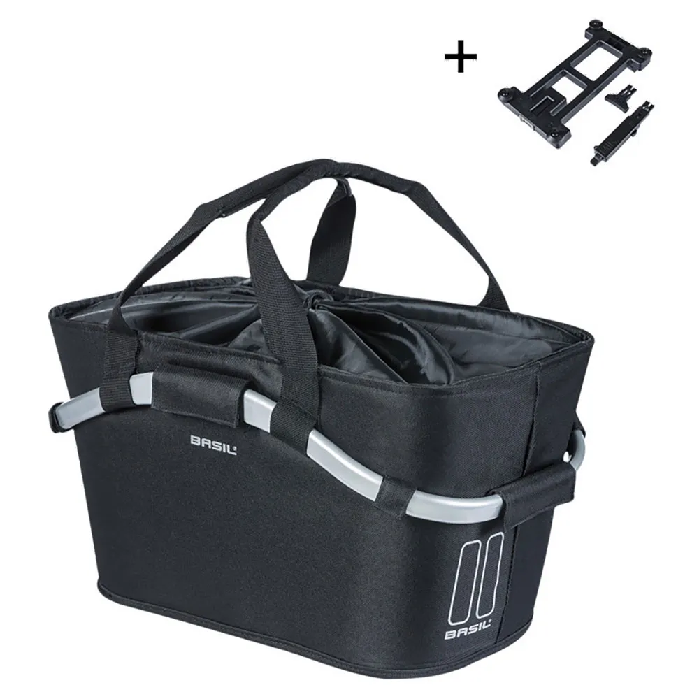 Basil Classic Carry All Mik Hinterer Korb 22l, Black, One Size Basil Classic Carry All Mik Hinterer Korb 22l, Black, One Size