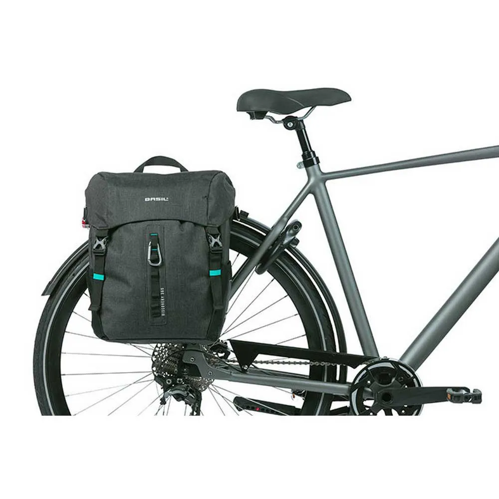 Basil Discovery 365d Hook-on Fahrradtasche 20l, Black, One Size Basil Discovery 365d Hook-on Fahrradtasche 20l, Black, One Size