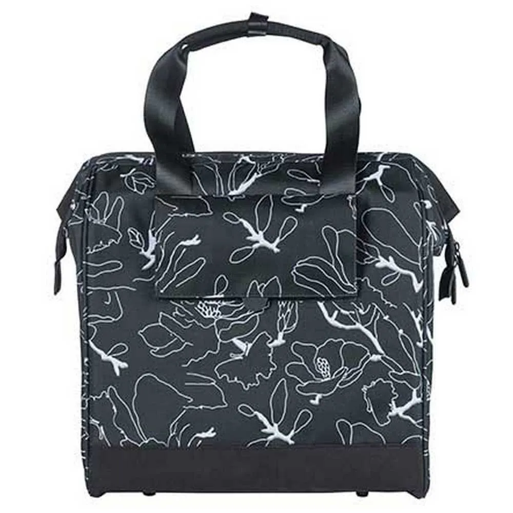 Basil Grand Flower Hook-on Fahrradtasche 23l, Black / white, One Size