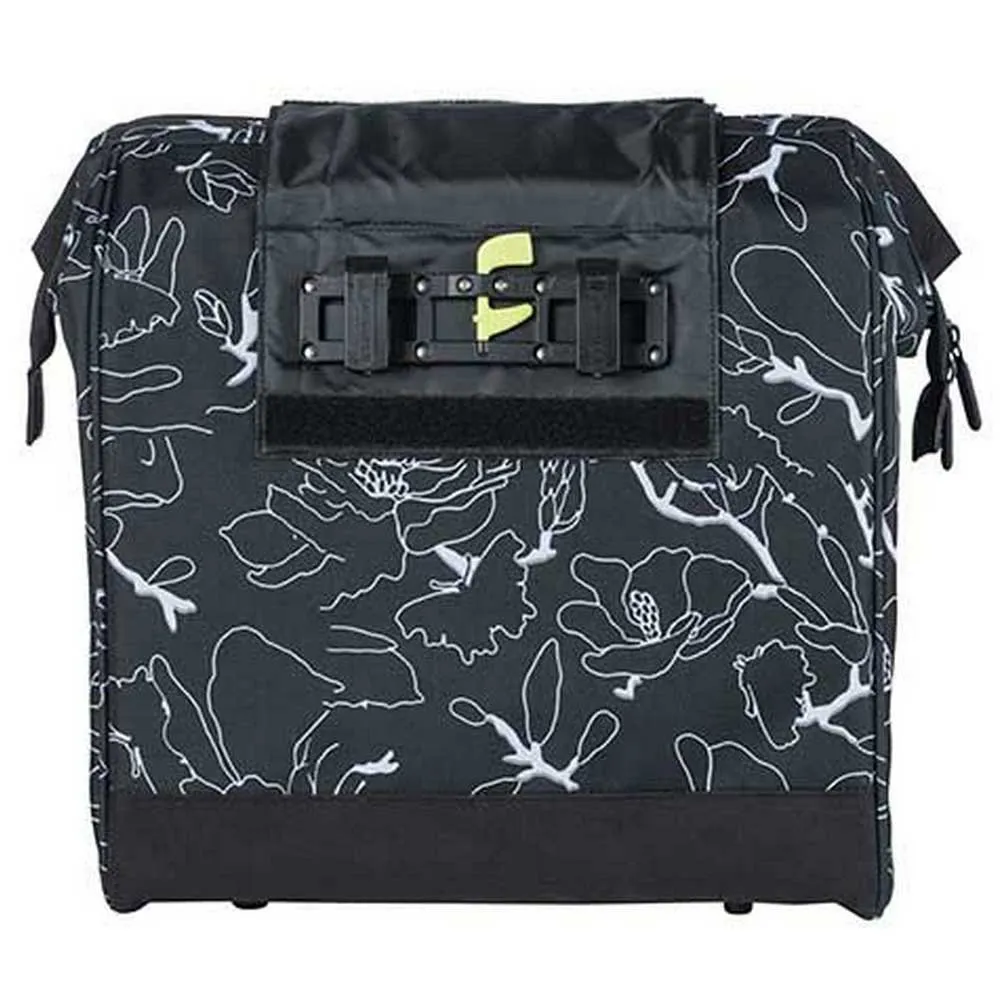 Basil Grand Flower Hook-on Fahrradtasche 23l, Black / white, One Size
