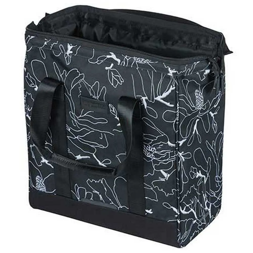 Basil Grand Flower Hook-on Fahrradtasche 23l, Black / white, One Size