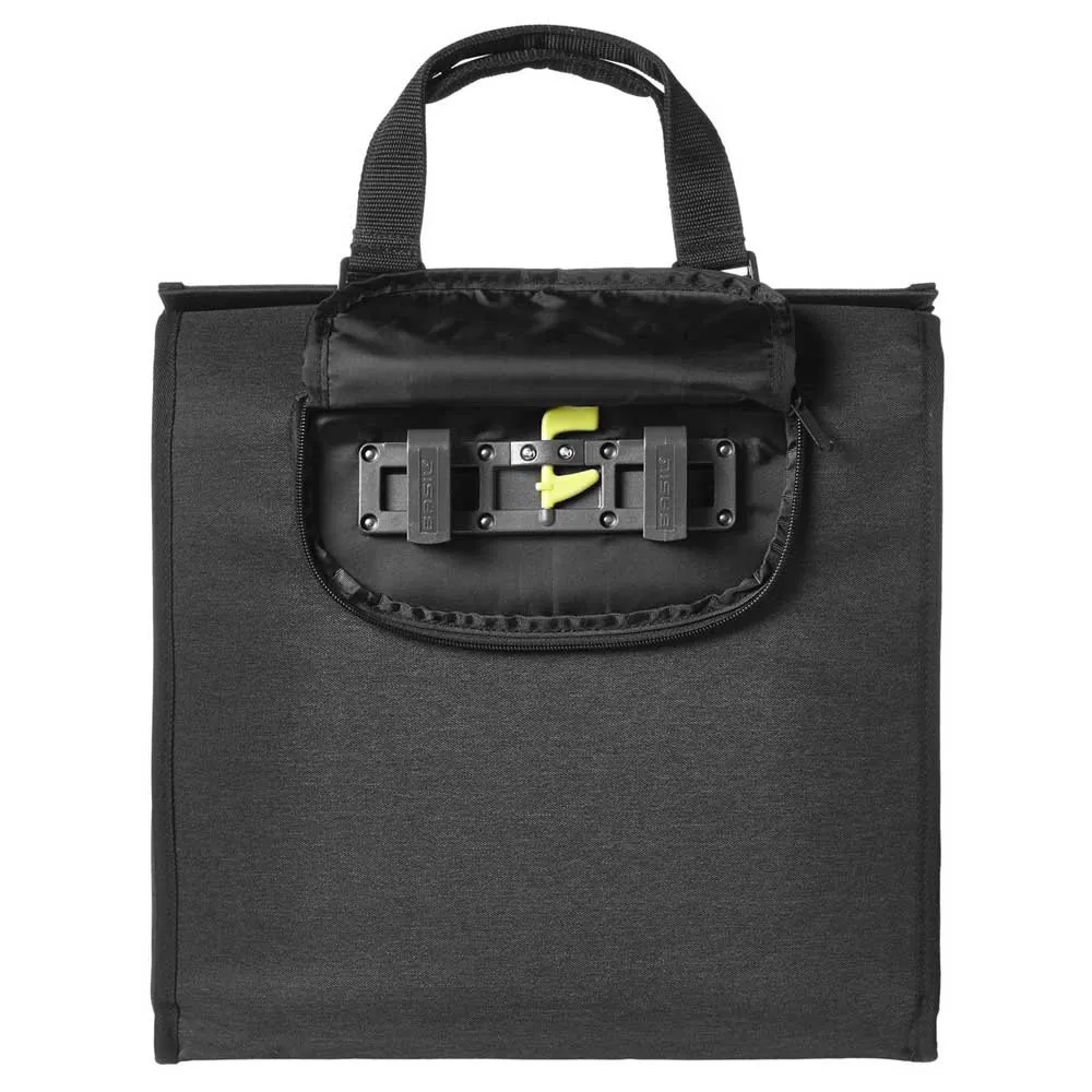 Basil Magnolia Shopper Gepäckträgertasche 18l, Black, One Size Basil Magnolia Shopper Gepäckträgertasche 18l, Black, One Size