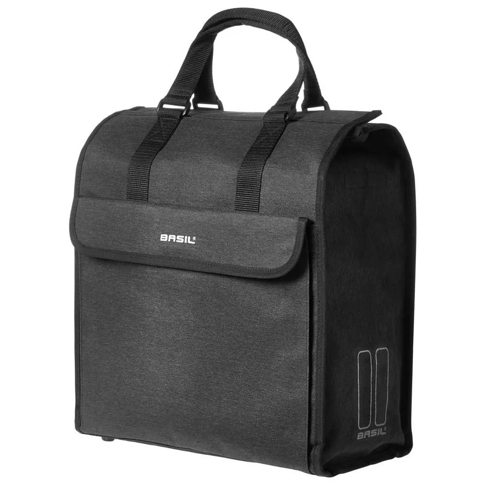 Basil Magnolia Shopper Gepäckträgertasche 18l, Black, One Size Basil Magnolia Shopper Gepäckträgertasche 18l, Black, One Size