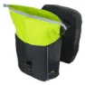 Basil Miles Double Fahrradtaschen 32l, Black / lime, One Size