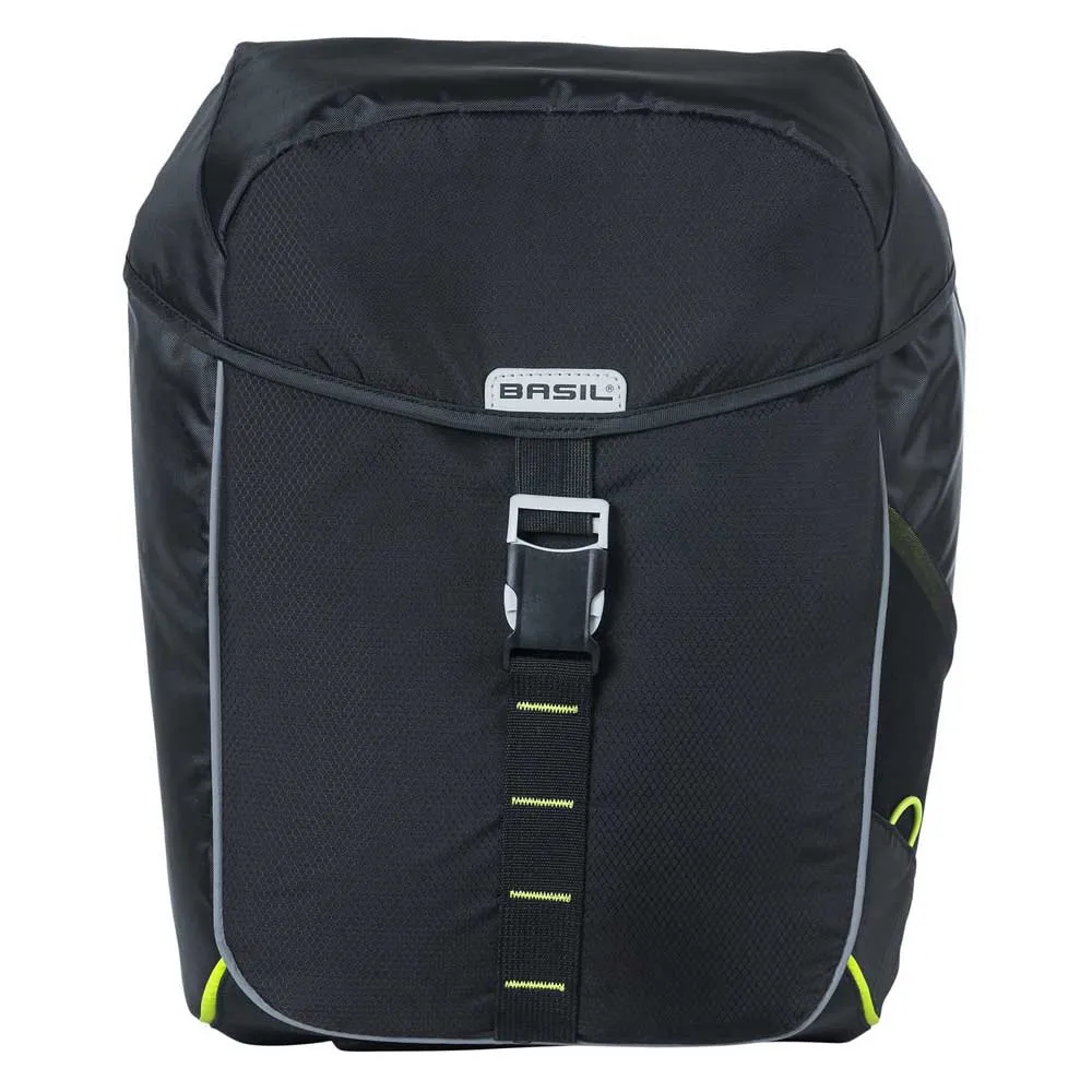 Basil Miles Double Fahrradtaschen 32l, Black / lime, One Size Basil Miles Double Fahrradtaschen 32l, Black / lime, One Size