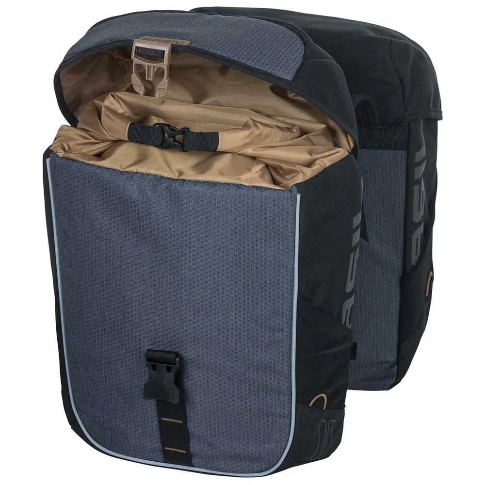 Basil Miles Double Fahrradtaschen 34l, Dark grey, One Size Basil Miles Double Fahrradtaschen 34l, Dark grey, One Size