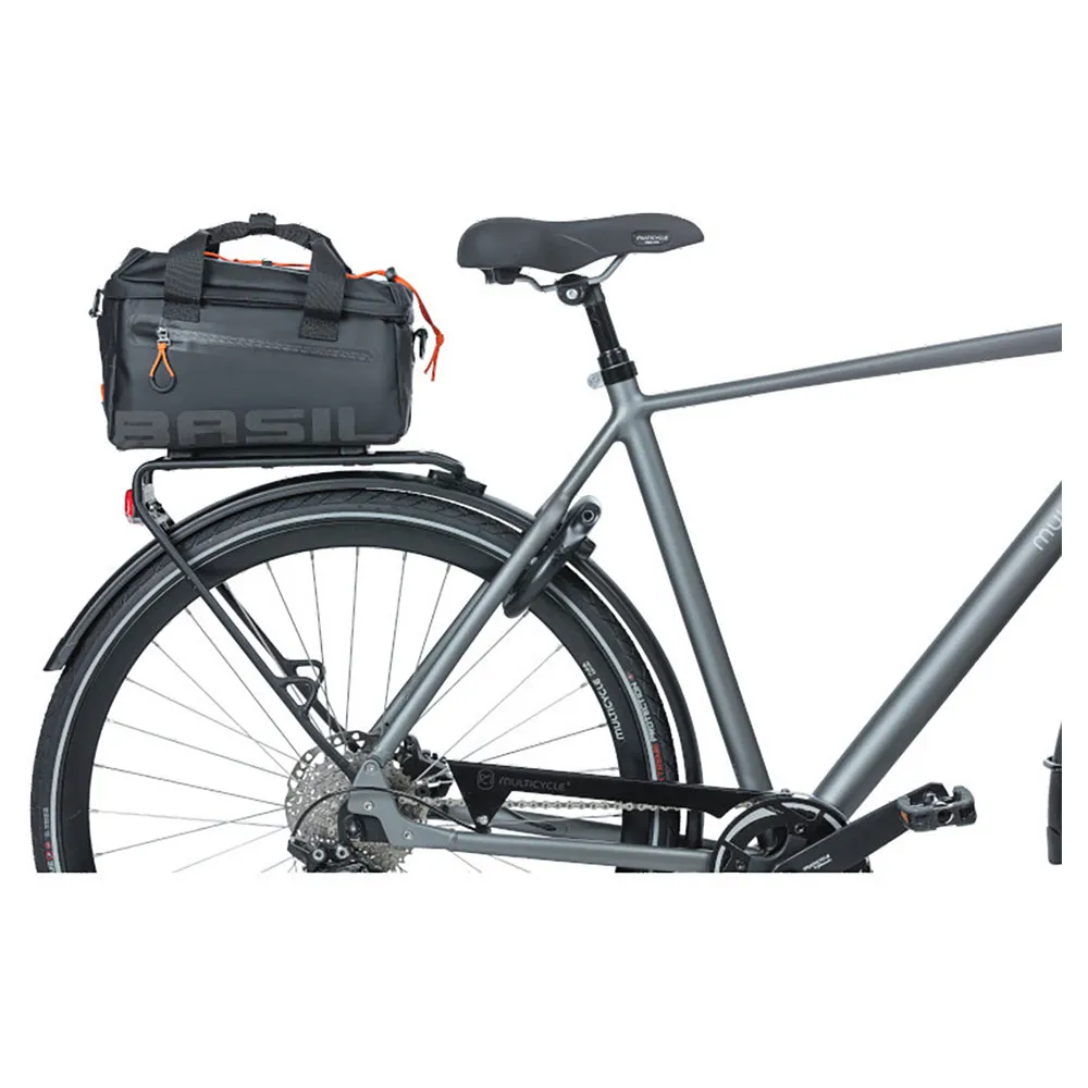Basil Miles Tarpaulin Mik Fahrradtasche 7l, Black / orange, One Size Basil Miles Tarpaulin Mik Fahrradtasche 7l, Black / orange, One Size