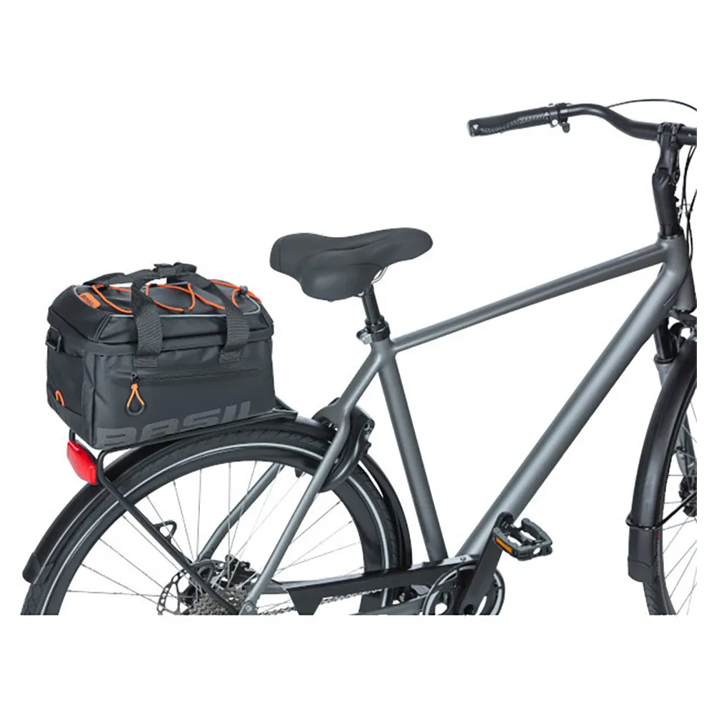 Basil Miles Tarpaulin Mik Fahrradtasche 7l, Black / orange, One Size Basil Miles Tarpaulin Mik Fahrradtasche 7l, Black / orange, One Size