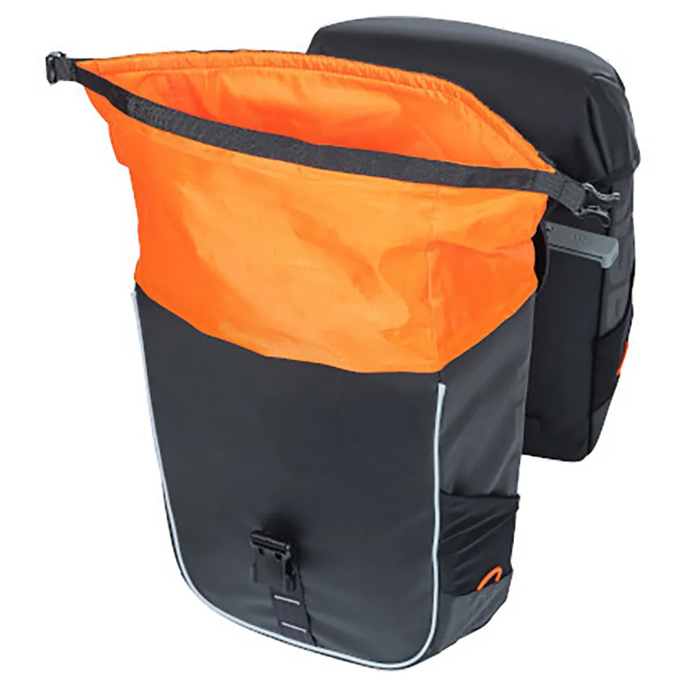 Basil Miles Tarpaulin Mik Fahrradtaschen 34l, Black / orange, One Size Basil Miles Tarpaulin Mik Fahrradtaschen 34l, Black / orange, One Size