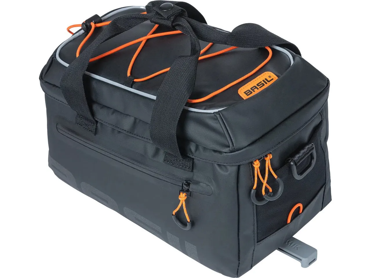 Basil Miles Tarpaulin MIK Gepäckträgertasche, Black / orange, One Size