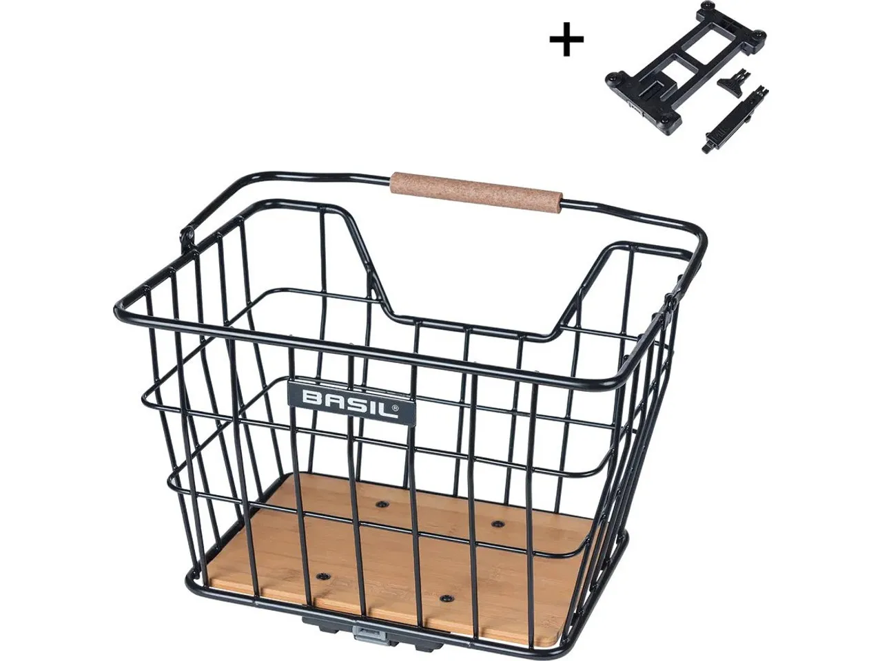Basil Nordland MIK Fahrradkorb, Black / brown, One Size