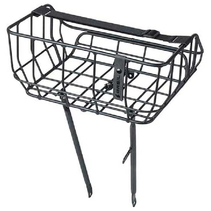Basil Portland Frontkorb 25l, Matt black, One Size