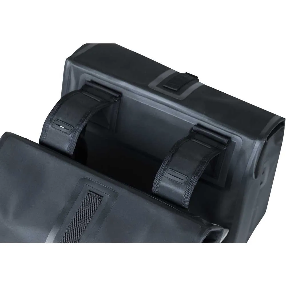 Basil Urban Dry Double Fahrradtaschen 50l, Matte black, One Size