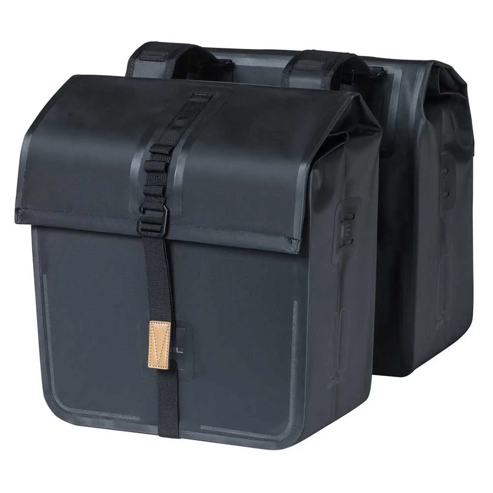 Basil Urban Dry Double Fahrradtaschen 50l, Matte black, One Size
