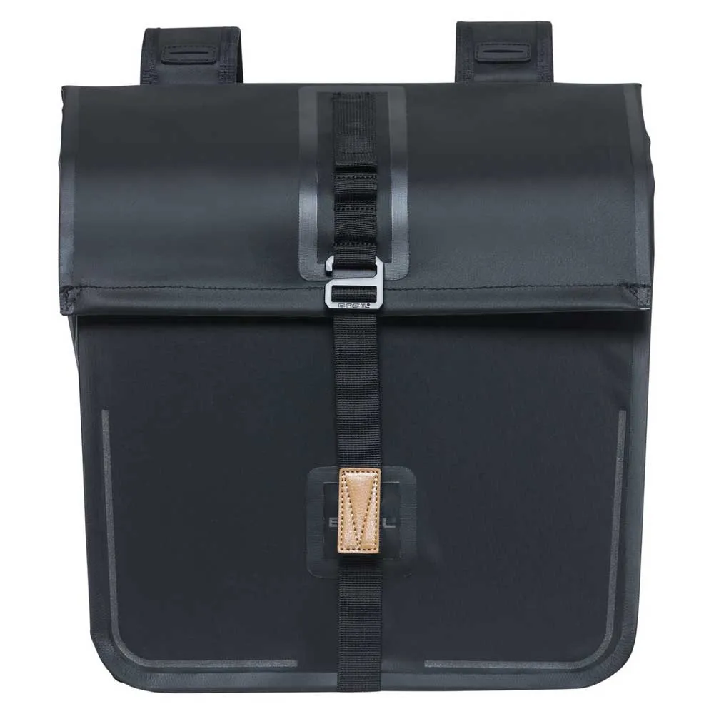 Basil Urban Dry Double Fahrradtaschen 50l, Matte black, One Size