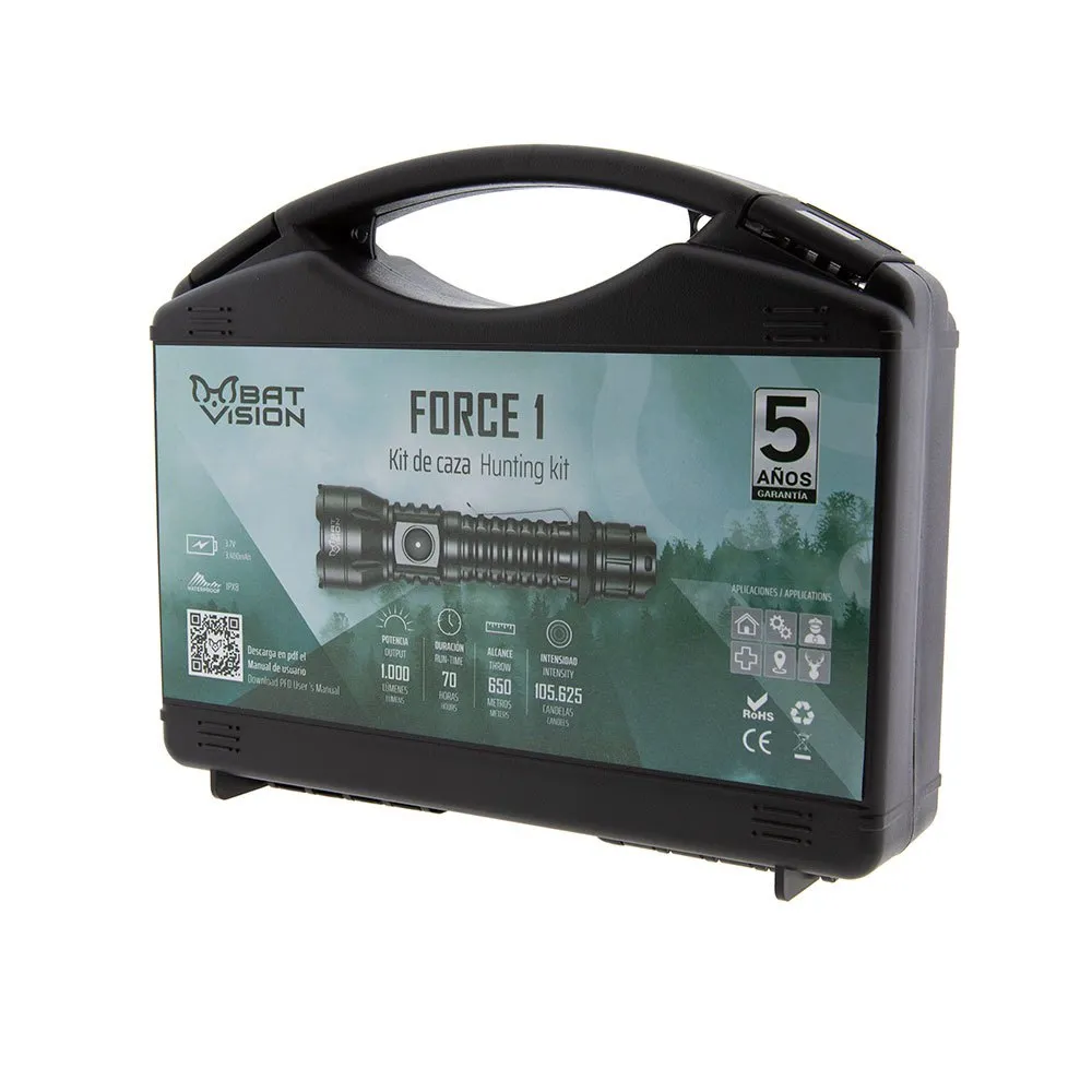 Bat Vision Force One Led-taschenlampen-set, Black, 1000 Lumina Bat Vision Force One Led-taschenlampen-set, Black, 1000 Lumina