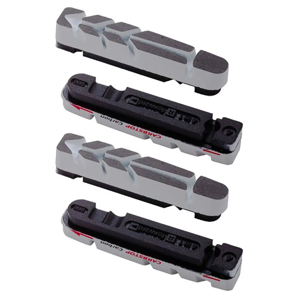 BBB Carbstop Felgenbremsbeläge 2 Paare, White / grey, One Size BBB Carbstop Felgenbremsbeläge 2 Paare, White / grey, One Size