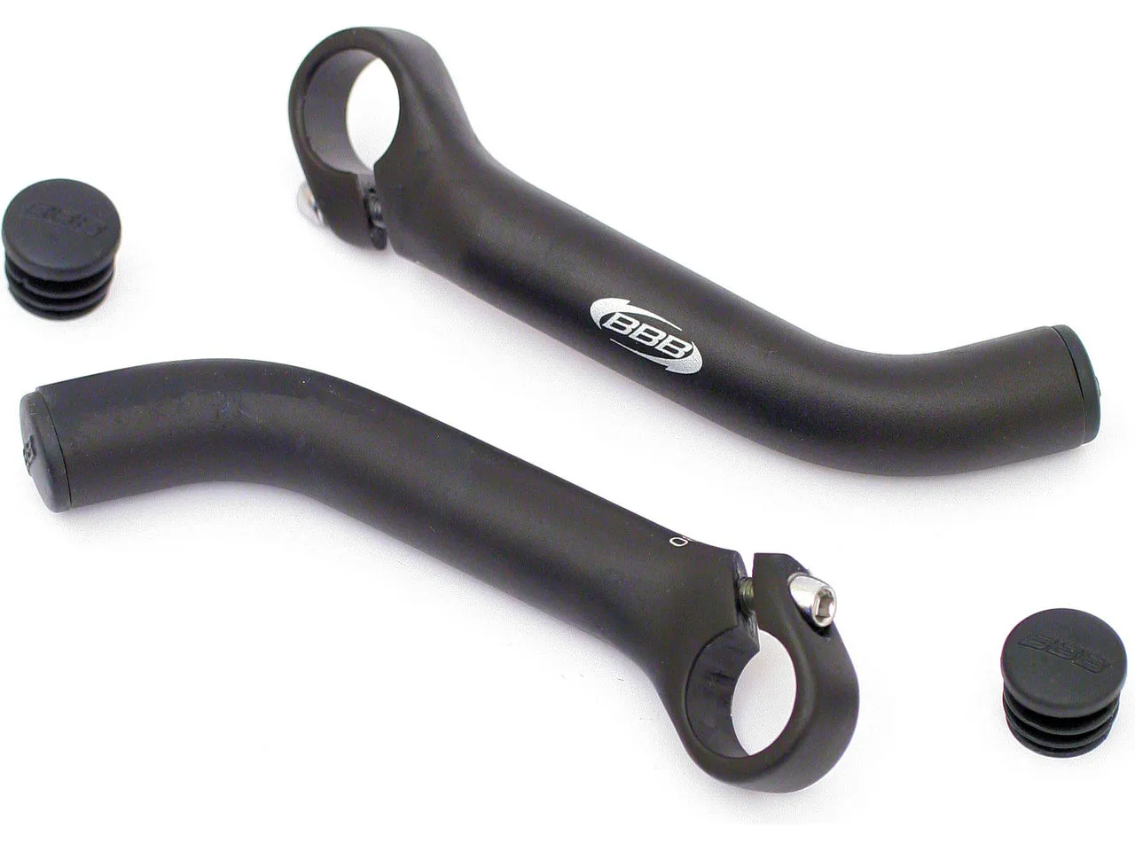 BBB Classic BBE-07 Bar Ends, Schwarz-matt, gebogen BBB Classic BBE-07 Bar Ends, Schwarz-matt, gebogen