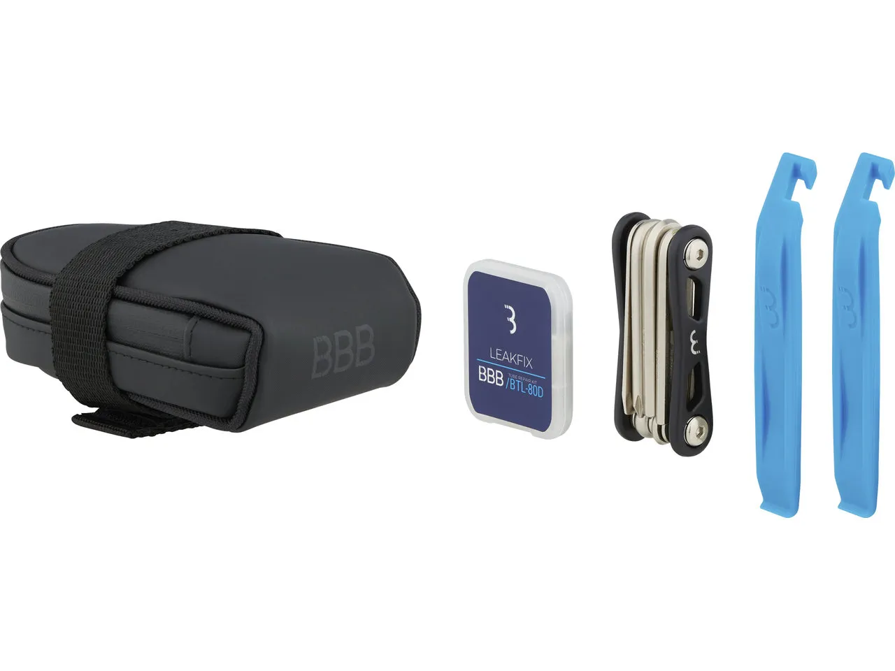 BBB CombiSet RacePack BSB-55 Satteltasche + Werkzeugset, Schwarz, 0.5L