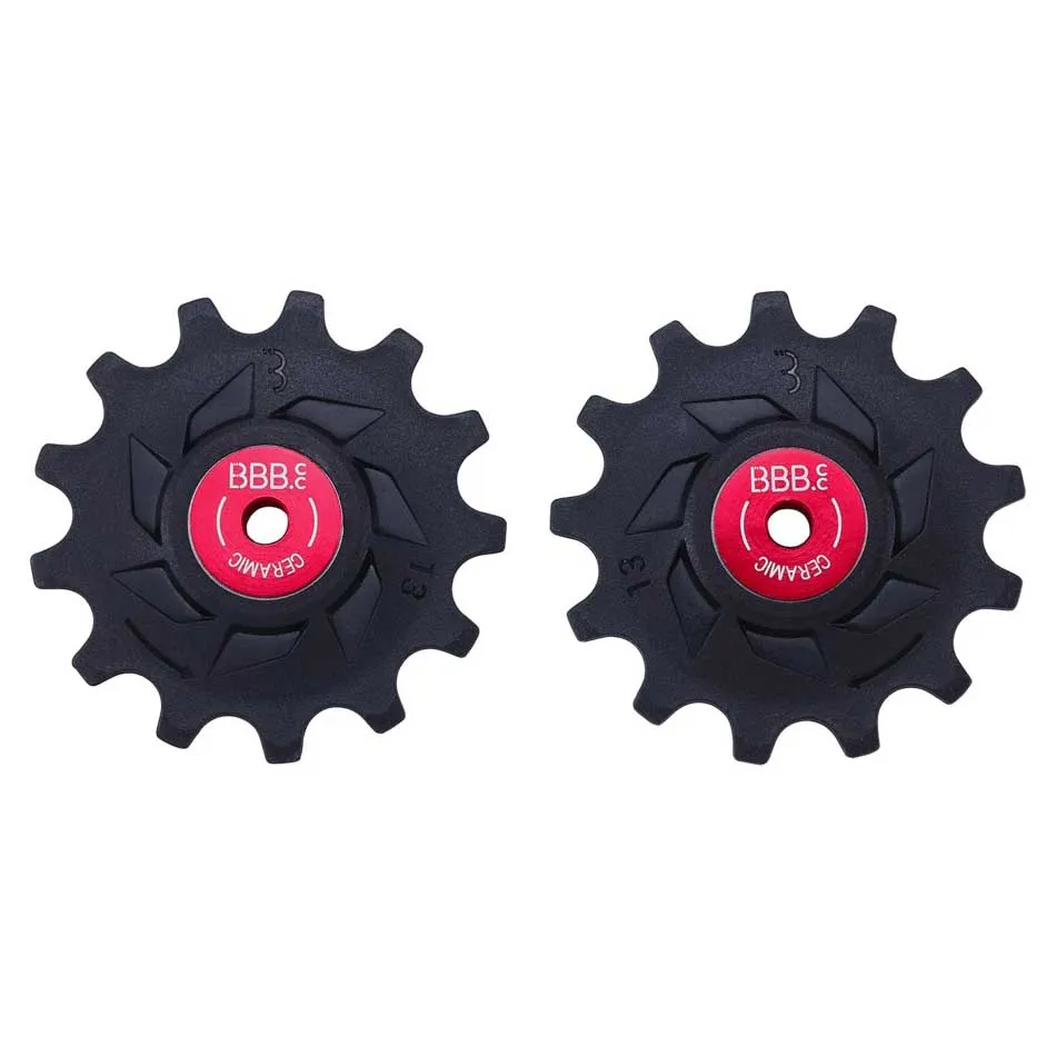 BBB Rollerboys Ceramic Shimano Mtb Fahrrad-schaltröllchensatz, Black / red, 13-13t BBB Rollerboys Ceramic Shimano Mtb Fahrrad-schaltröllchensatz, Black / red, 13-13t