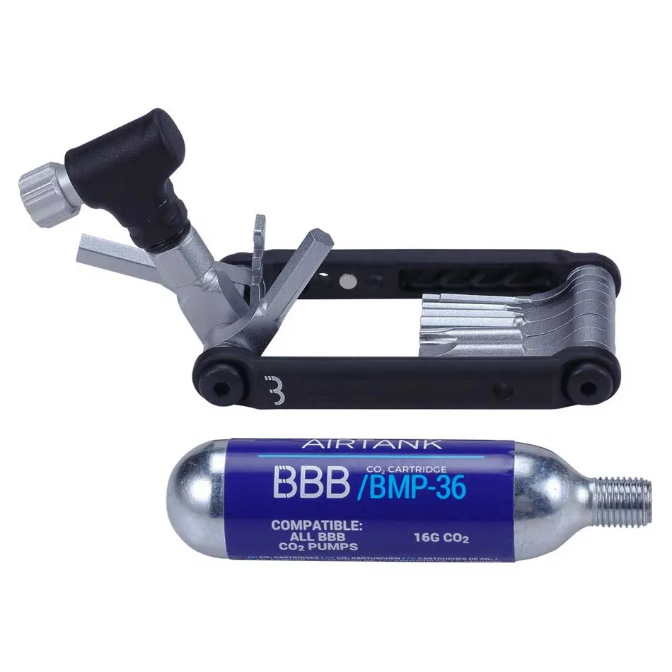 BBB Royalfold Co2 Multitool, Black / silver, One Size BBB Royalfold Co2 Multitool, Black / silver, One Size
