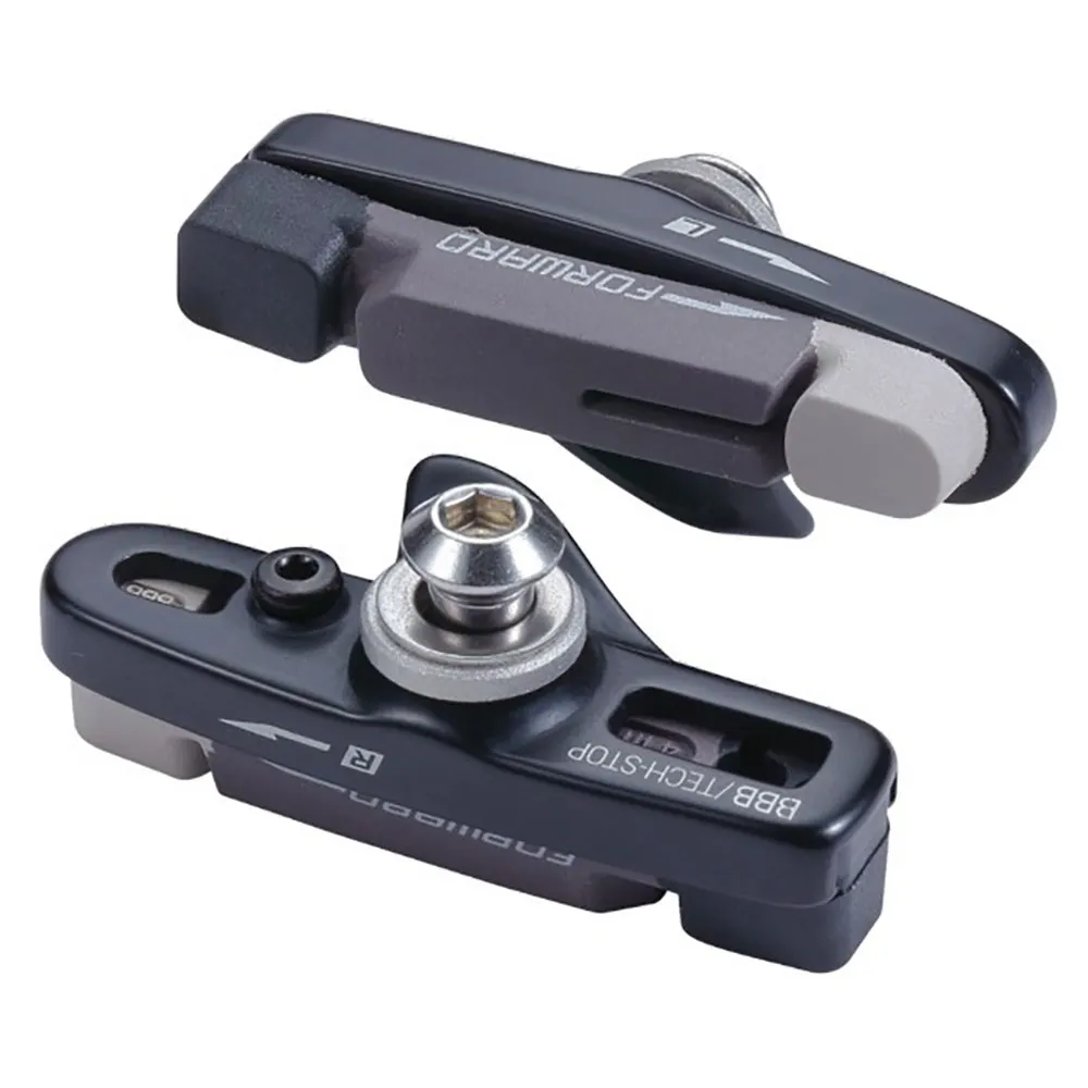 BBB Techstop Y V-brake Komplette Felgenbremsbeläge 2 Paare, Black / grey, One Size BBB Techstop Y V-brake Komplette Felgenbremsbeläge 2 Paare, Black / grey, One Size