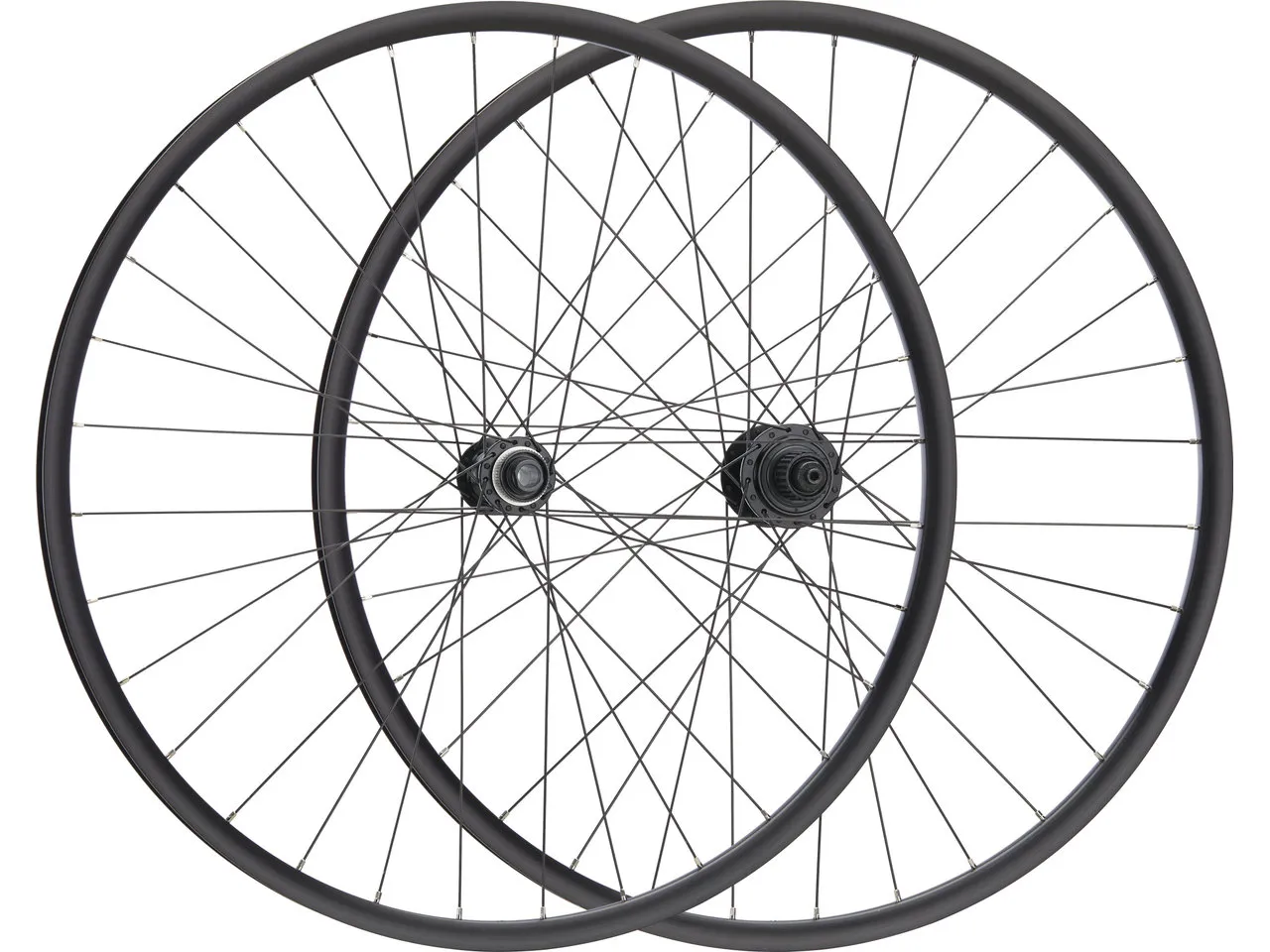 bc basic Urban Deore Disc Center Lock P-22 28" Laufradsatz, Schwarz, 28" Satz (VR 15 x 100 Dynamo + HR 12 x 142) Shimano Micro Spline