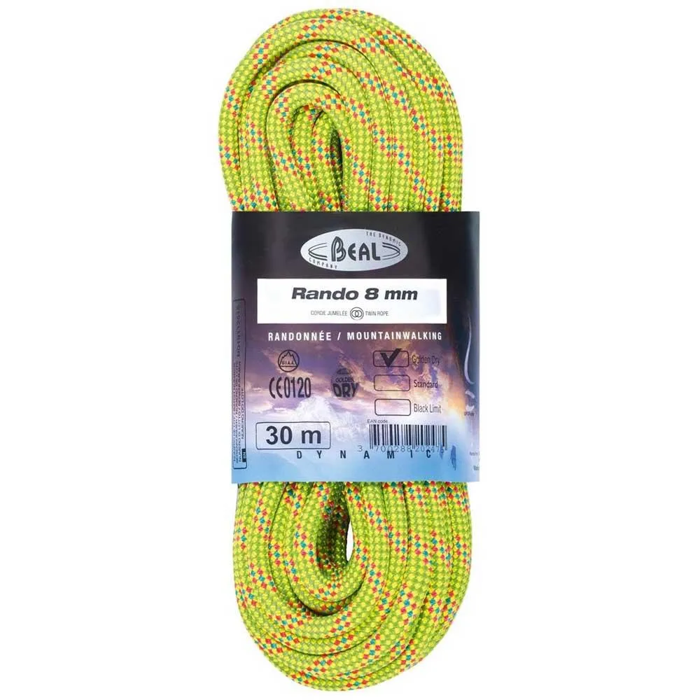 Beal Rando Golden Dry 8 Mm Seil Beal Rando Golden Dry 8 Mm Seil
