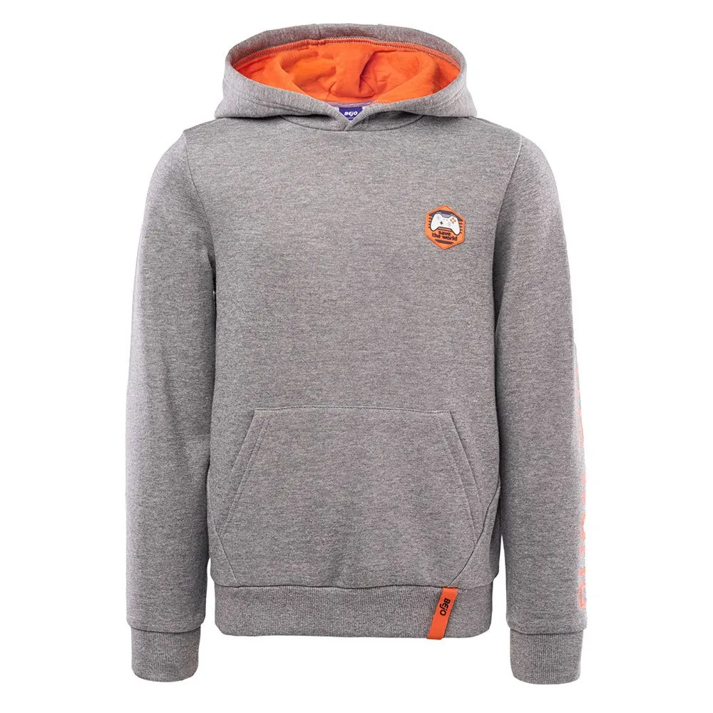 Bejo Akio Reißverschlusspullover, Grey melange / carrot, 10Y Bejo Akio Reißverschlusspullover, Grey melange / carrot, 10Y