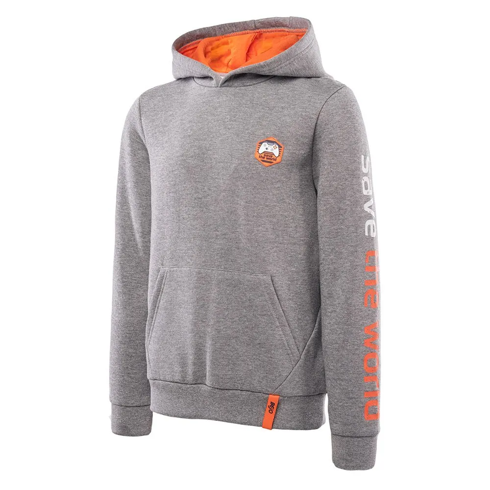 Bejo Akio Reißverschlusspullover, Grey melange / carrot, 10Y Bejo Akio Reißverschlusspullover, Grey melange / carrot, 10Y