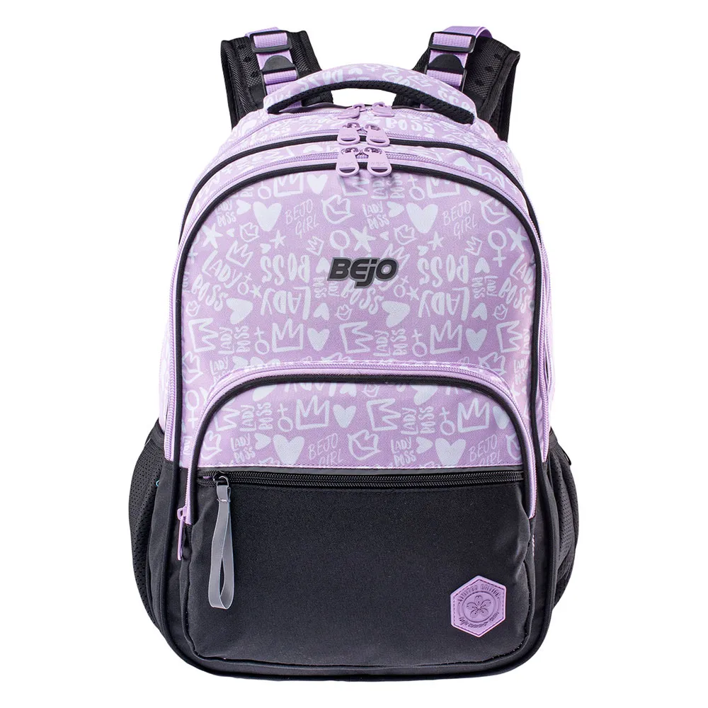 Bejo Schoolmate Rucksack, Lady orchid print / black Bejo Schoolmate Rucksack, Lady orchid print / black