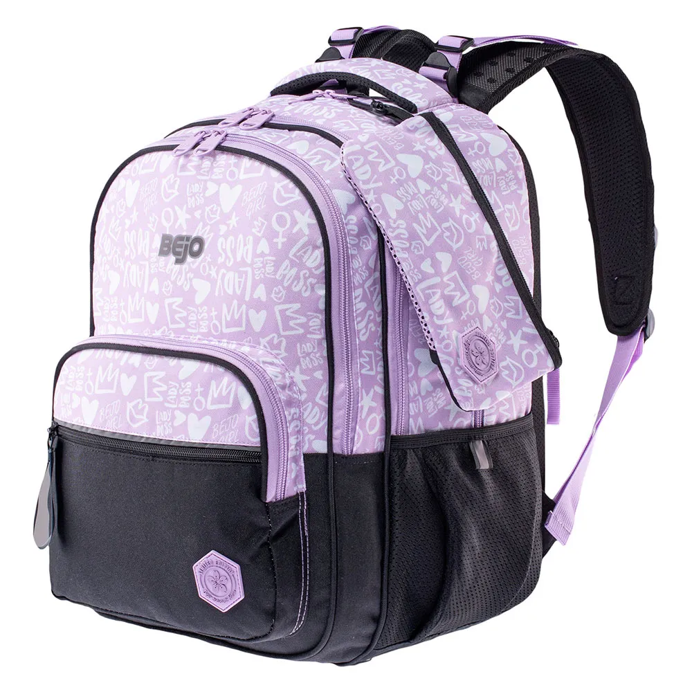 Bejo Schoolmate Rucksack, Lady orchid print / black Bejo Schoolmate Rucksack, Lady orchid print / black