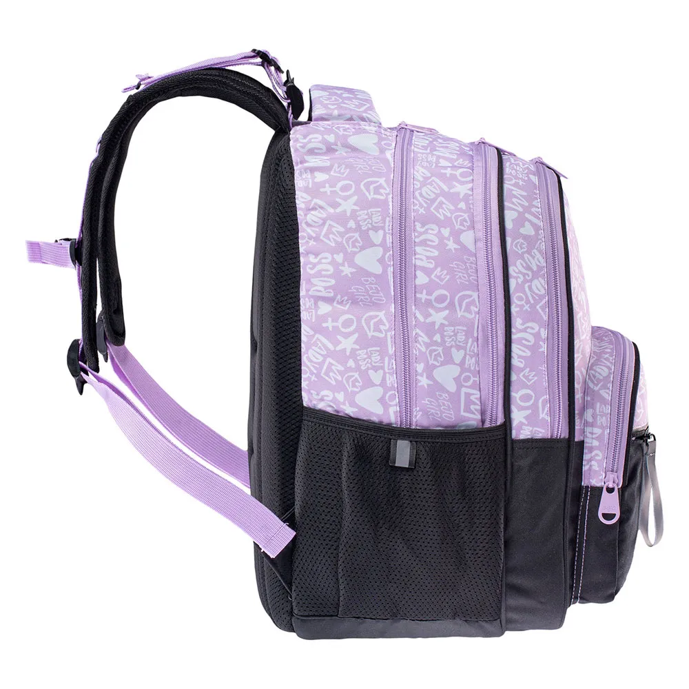 Bejo Schoolmate Rucksack, Lady orchid print / black Bejo Schoolmate Rucksack, Lady orchid print / black