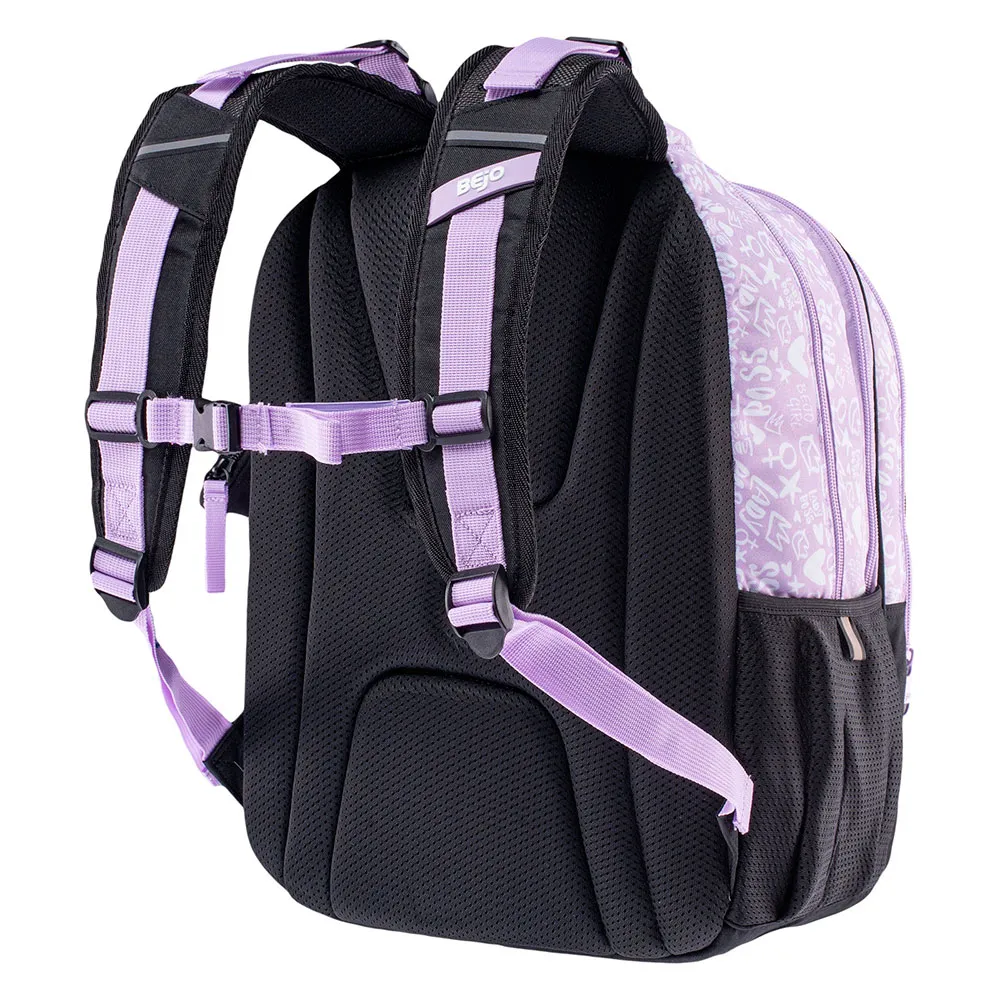 Bejo Schoolmate Rucksack, Lady orchid print / black Bejo Schoolmate Rucksack, Lady orchid print / black