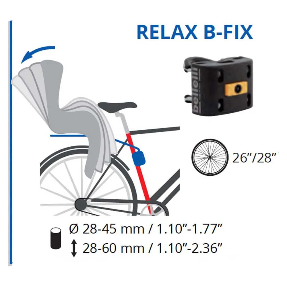 Bellelli Mr Fox Relax B-fix Kindersitz Für Fahrrad Hinten, Grey, Max 22kg Bellelli Mr Fox Relax B-fix Kindersitz Für Fahrrad Hinten, Grey, Max 22kg