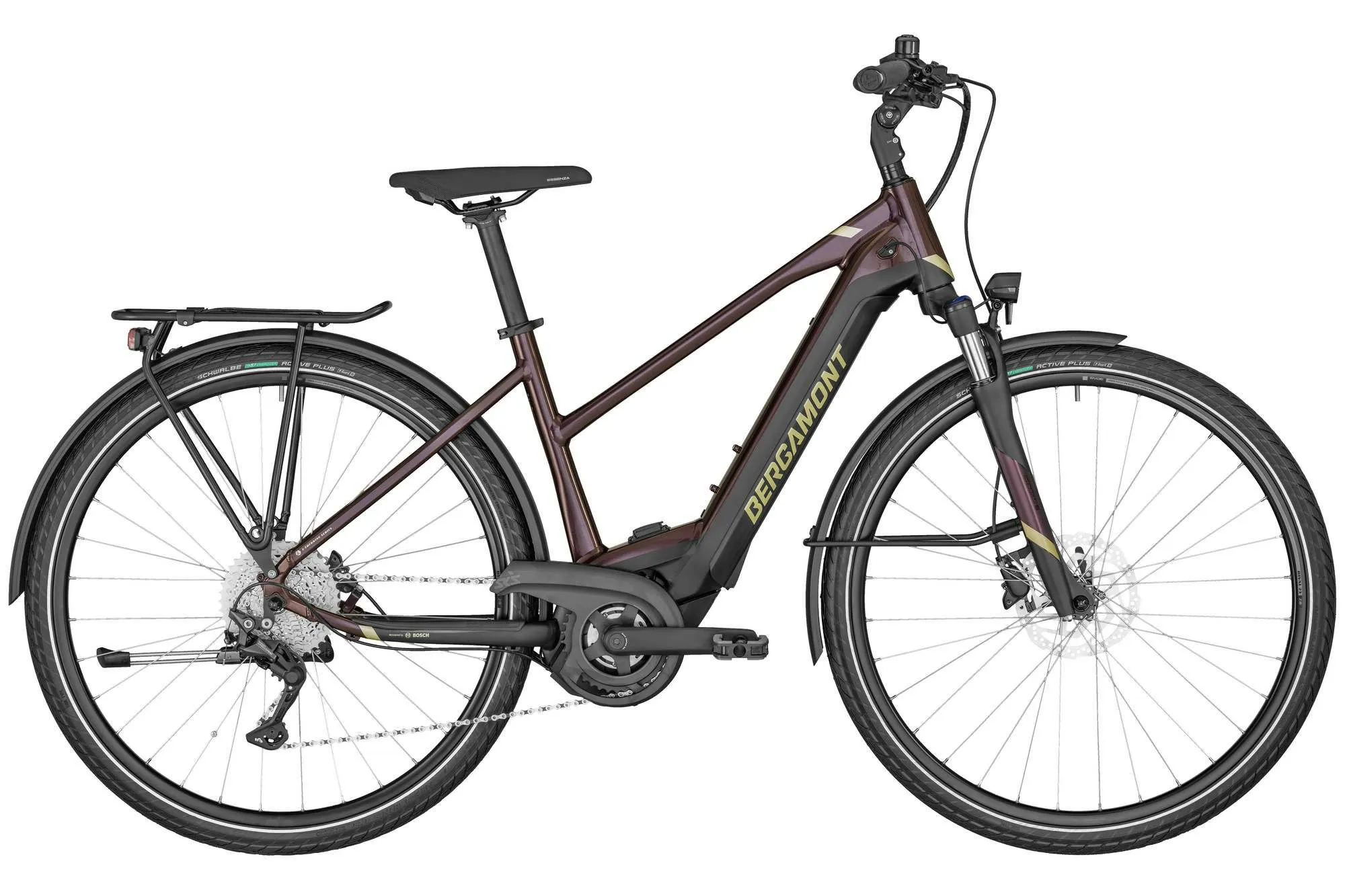 Bergamont E-Horizon Edition cassis red (shiny) 28" 625 Wh Trapez, Dunkelrot, 48cm