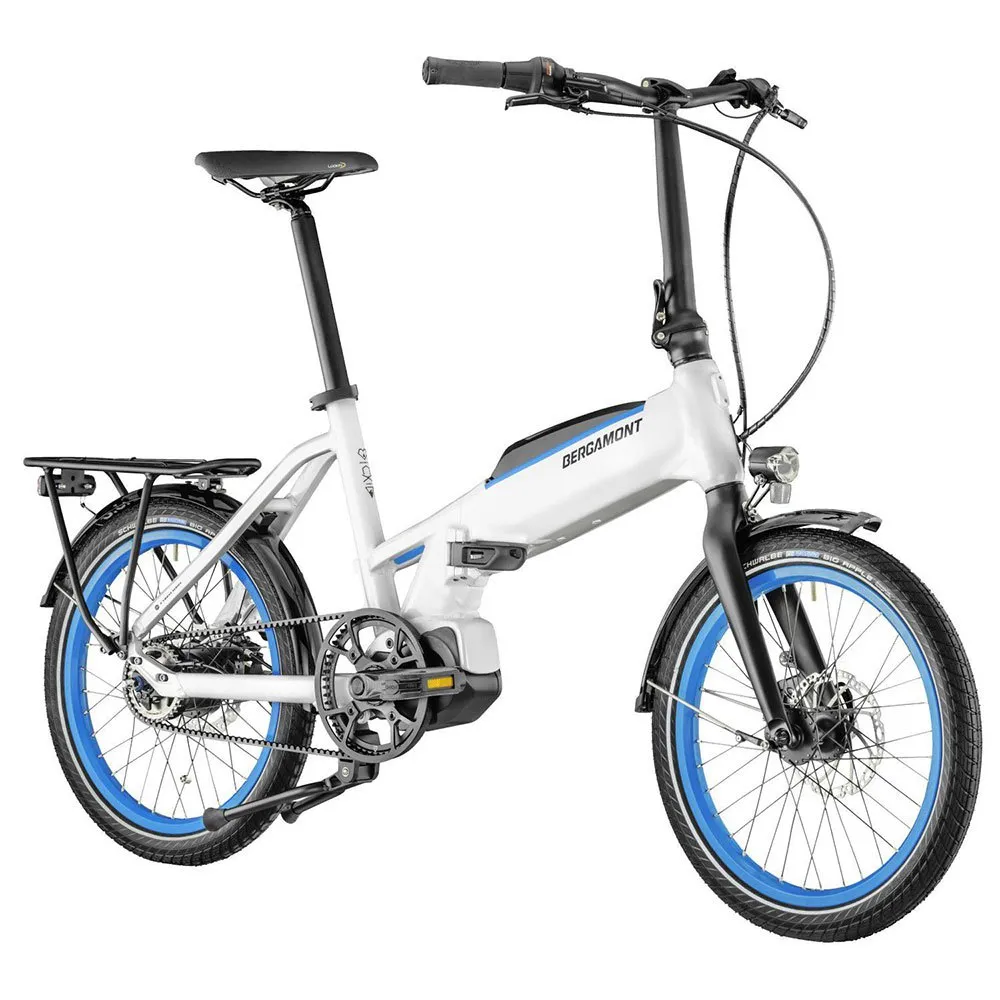 Bergamont Paul-e Eq Expert Faltbares Elektrofahrrad, White / blue, One Size, 504Wh Bergamont Paul-e Eq Expert Faltbares Elektrofahrrad, White / blue, One Size, 504Wh