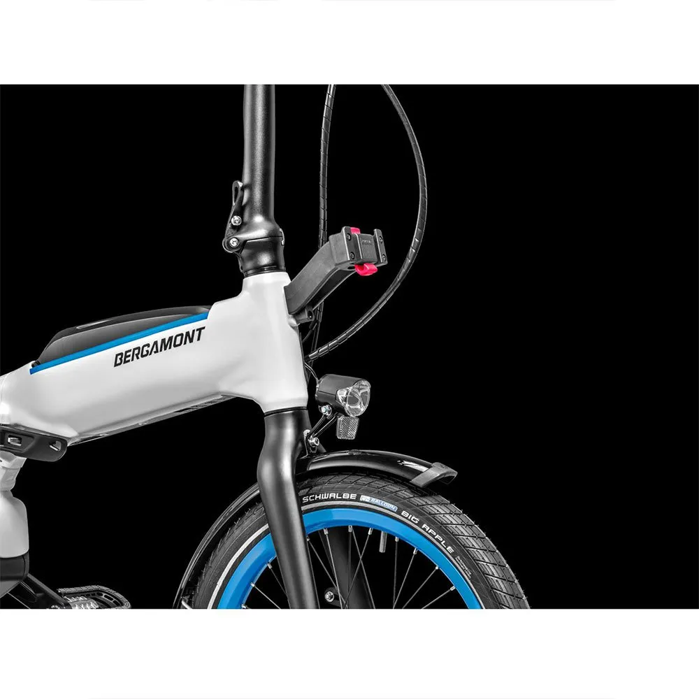 Bergamont Paul-e Eq Expert Faltbares Elektrofahrrad, White / blue, One Size, 504Wh Bergamont Paul-e Eq Expert Faltbares Elektrofahrrad, White / blue, One Size, 504Wh
