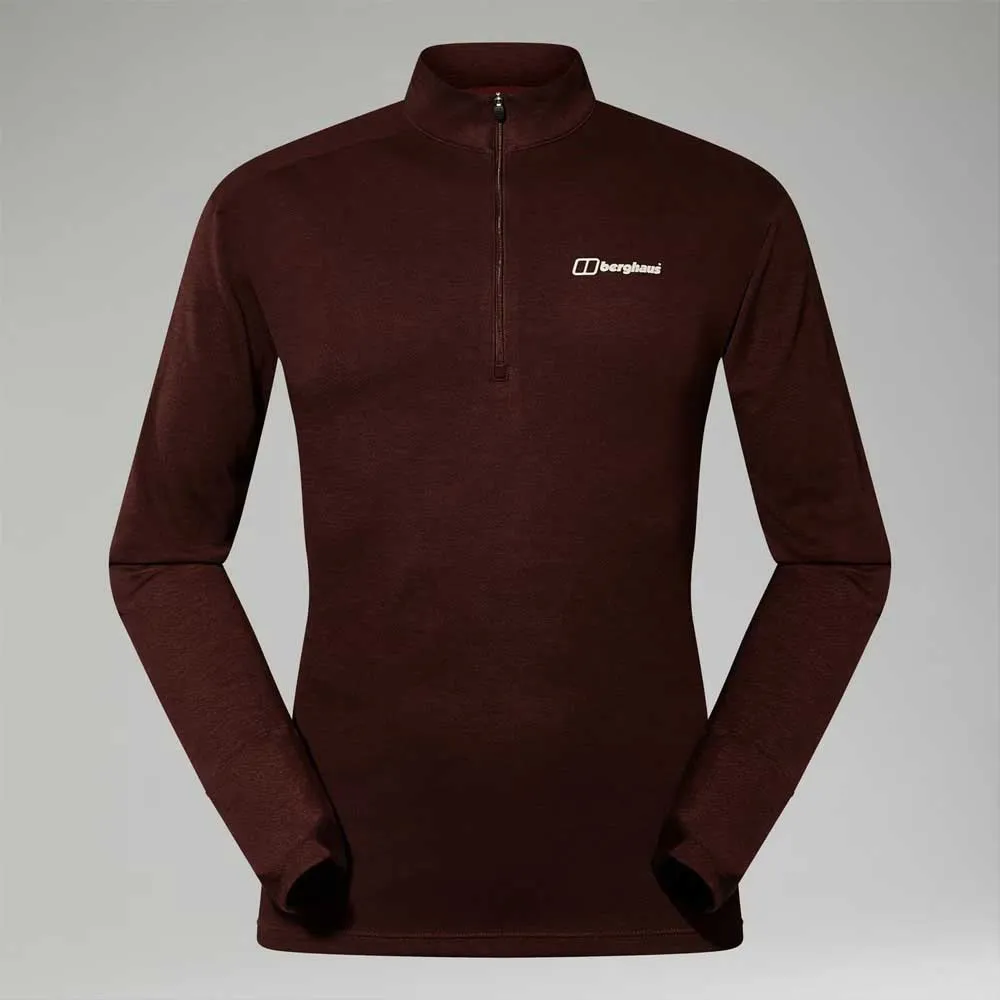 Berghaus Ivyhill Halbreißverschluss-langarm-t-shirt, Kv2 cedar brown Berghaus Ivyhill Halbreißverschluss-langarm-t-shirt, Kv2 cedar brown