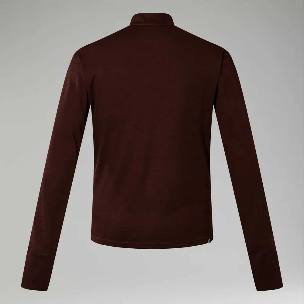 Berghaus Ivyhill Halbreißverschluss-langarm-t-shirt, Kv2 cedar brown Berghaus Ivyhill Halbreißverschluss-langarm-t-shirt, Kv2 cedar brown