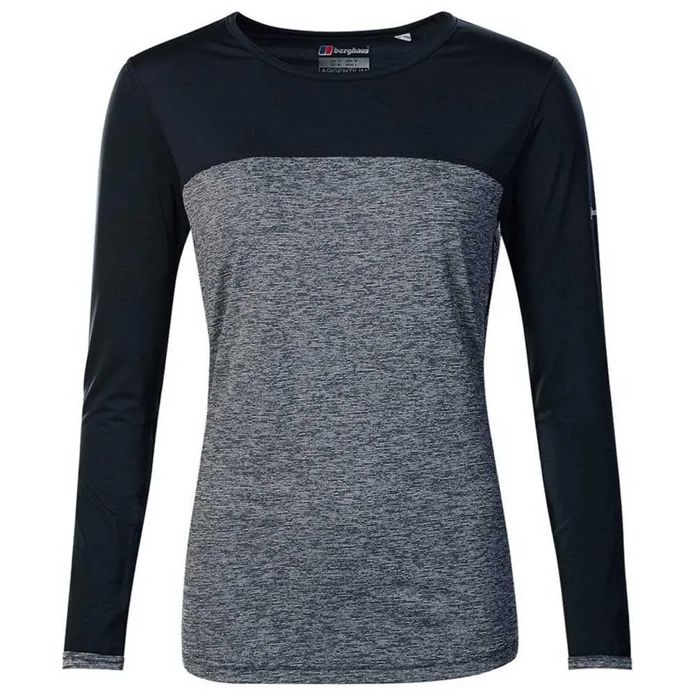 Berghaus Voyager Tech Crew Langarm-t-shirt, Dark grey / black Berghaus Voyager Tech Crew Langarm-t-shirt, Dark grey / black