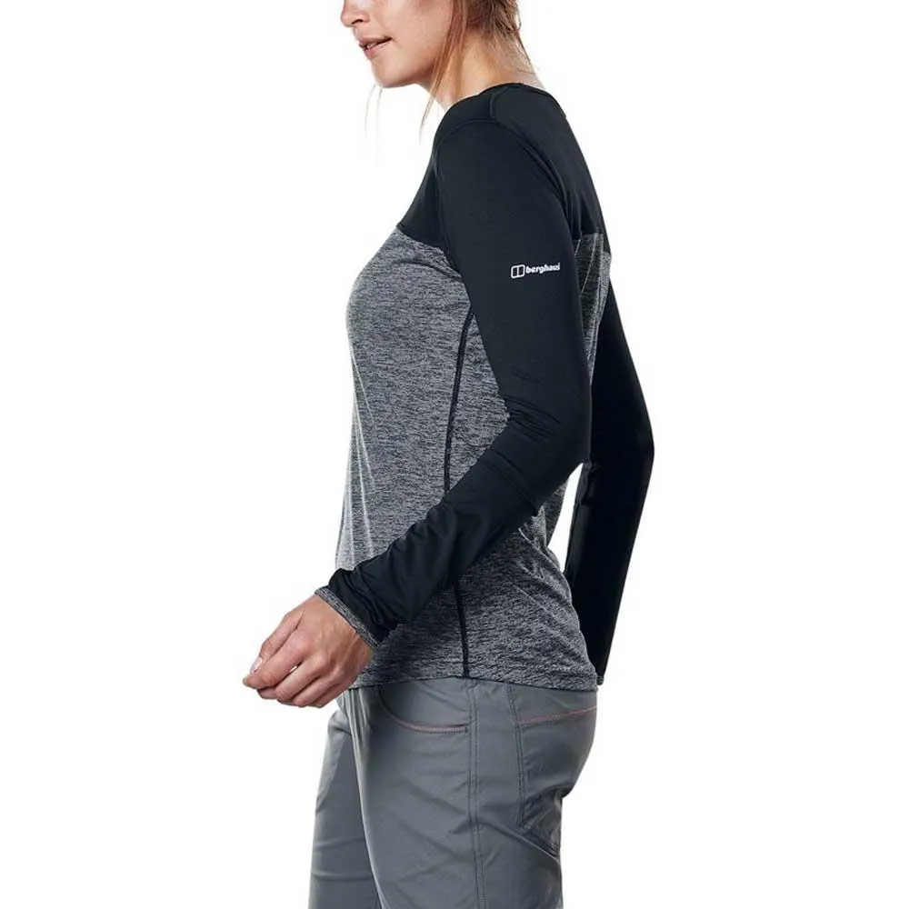 Berghaus Voyager Tech Crew Langarm-t-shirt, Dark grey / black Berghaus Voyager Tech Crew Langarm-t-shirt, Dark grey / black