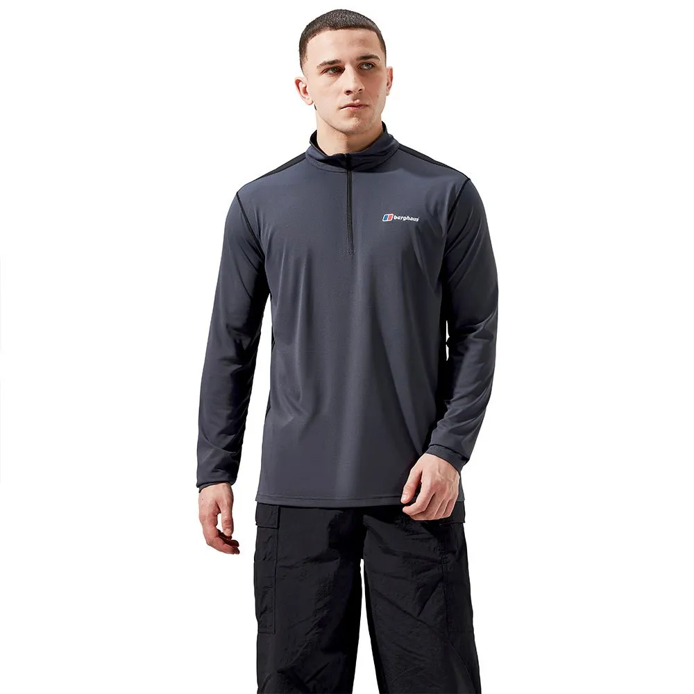 Berghaus Wayside Tech Halbreißverschluss-langarm-t-shirt, Grey Berghaus Wayside Tech Halbreißverschluss-langarm-t-shirt, Grey